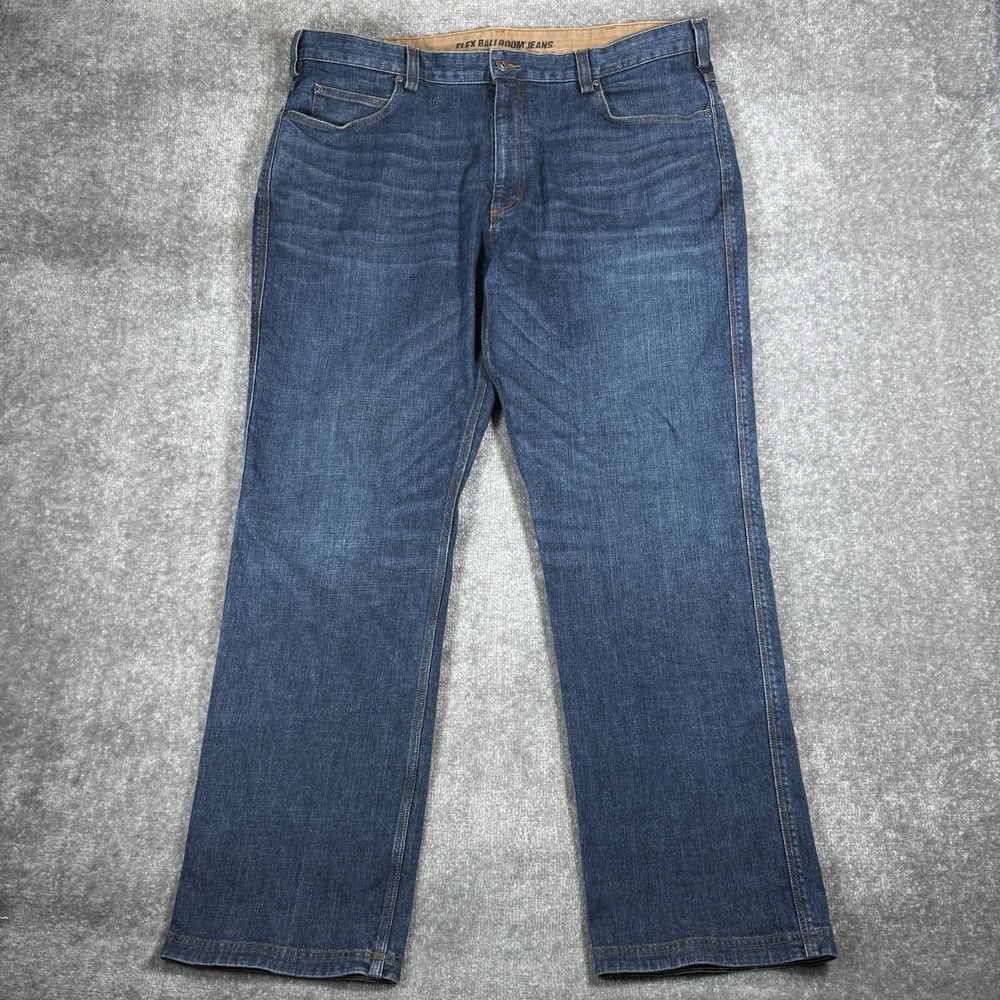 Duluth Jeans Men's 42x34 Blue Denim Relaxed Fit Flex Ballroom Staight